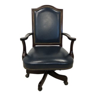 Vintage Mid Century Hancock & Moore Leather Desk Chair For Sale