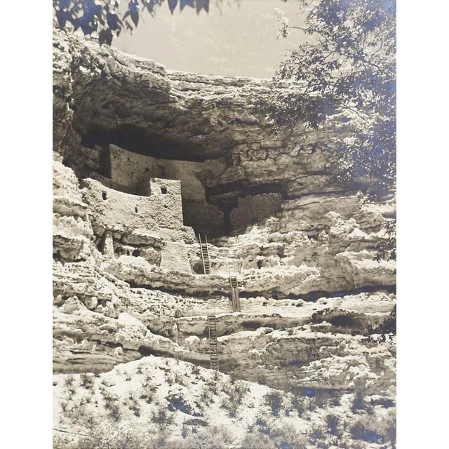 1949 Silver Albumen Photograph of Montezuma's Castle Camp Verde For Sale In Seattle - Image 6 of 6