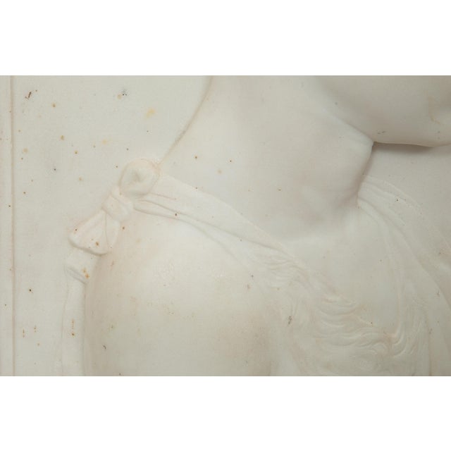 Antique White Italian 1860s Grand Tour Carved Marble Sculpture of St. John the Baptist For Sale - Image 8 of 11