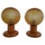 Mid-Century Modern Table Lamps with Amber Glass and Wood Base, Czechoslovakia, 1980, Set of 2 For Sale - Image 17 of 17