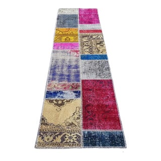 Vintage Oushak Handmade Runner For Sale