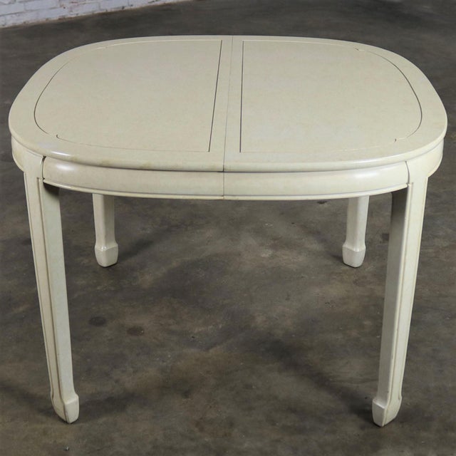 White Fine Furniture Asian Ming Chinoiserie Style Off White Lacquer