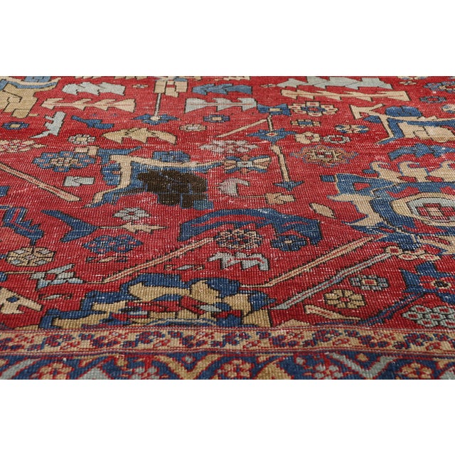 Late 19th Century Late 19th Century Persian Serapi Rug, 08'04 X 10'00 For Sale - Image 5 of 10