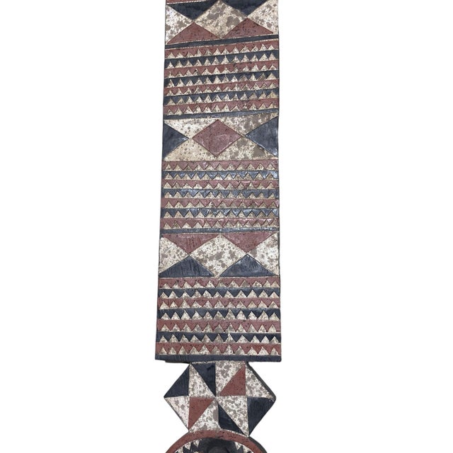 African Large Vintage African Bobo Bwa Plank Mask Burkina Faso 80" H For Sale - Image 3 of 7