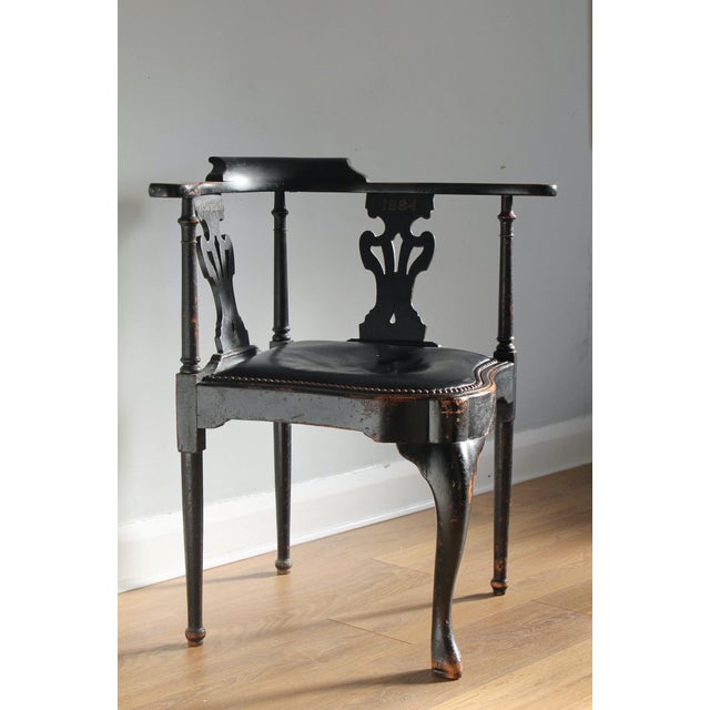 Antique London Corner Chair, 1890s For Sale - Image 12 of 13