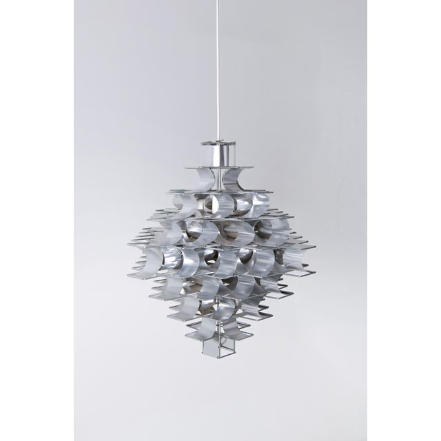 1970s Cassiopée 9-Tier Pendant Light by Max Sauze, 1970s For Sale - Image 5 of 15