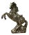 Chinese Silver Pewter Color Mid Rearing Horse Metal Figure For Sale