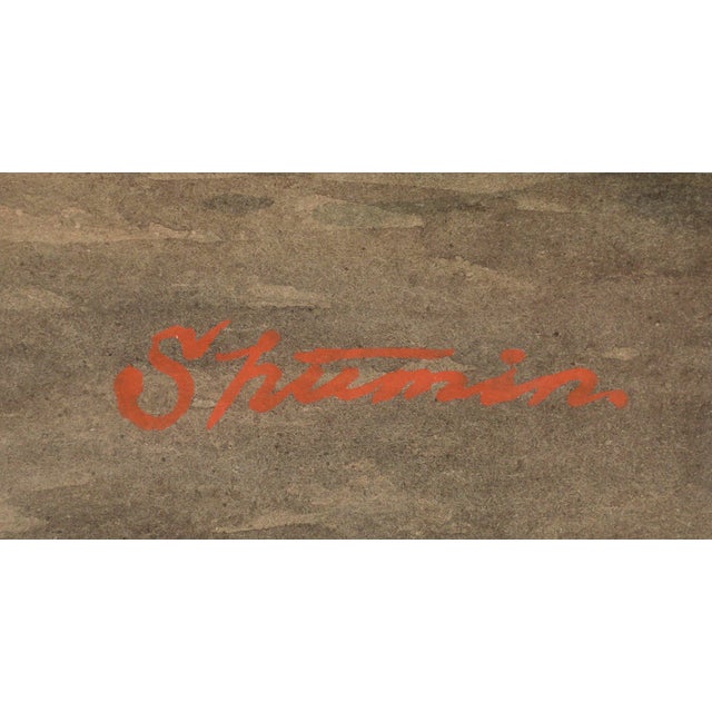 Early 20th Century Early 20th Century Japanese Landscape Watercolor With Torii Gate by Shumin Ota For Sale - Image 5 of 6