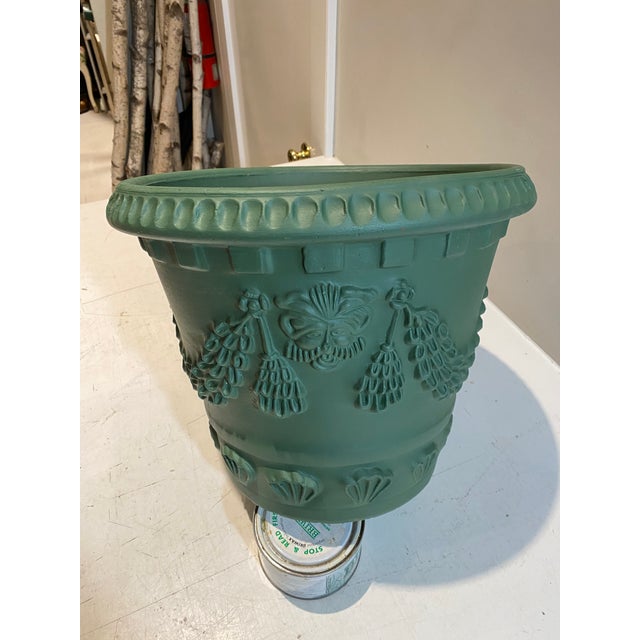 Large Green Terracotta Planter For Sale - Image 9 of 9