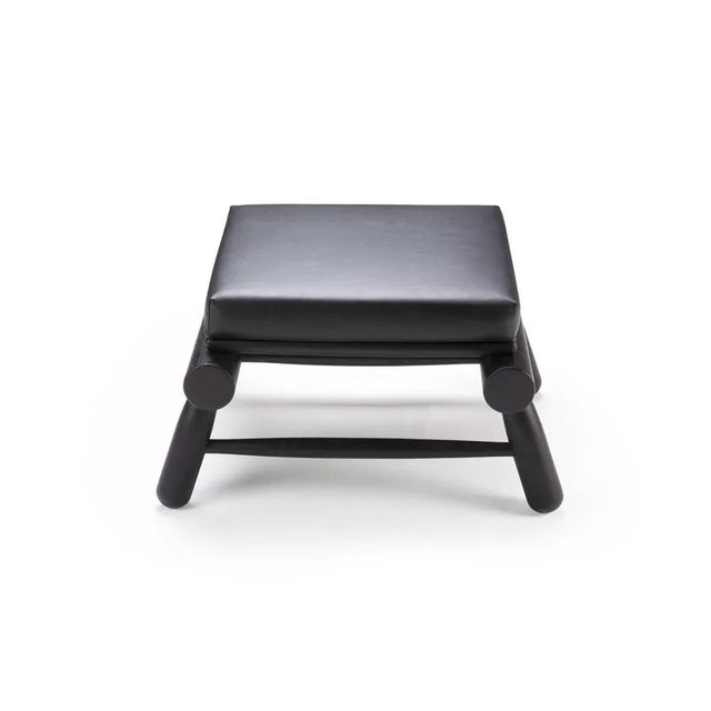 Contemporary Set of Black Seso Ottomans from Collector For Sale - Image 3 of 5