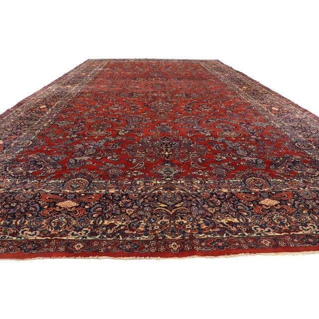 English Antique Persian Qazvin Rug - 11'00 x 21'00 For Sale - Image 3 of 10