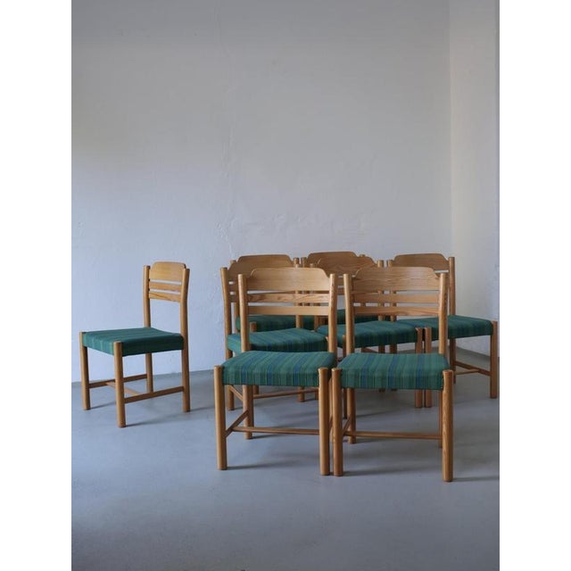Brown Scandinavian Pine Dining Chairs, 1960s, Set of 8 For Sale - Image 8 of 8