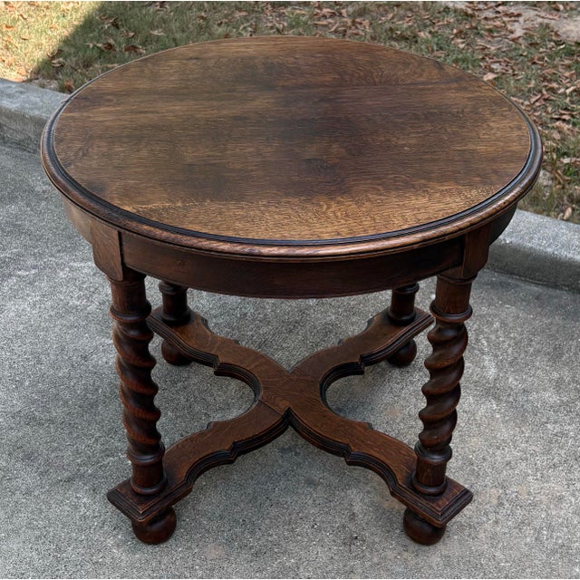 Nice vintage barely twist side table!