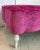 2020s Norwalk Fuchsia Burnout Velvet Scalloped Cocktail Ottoman For Sale - Image 5 of 5