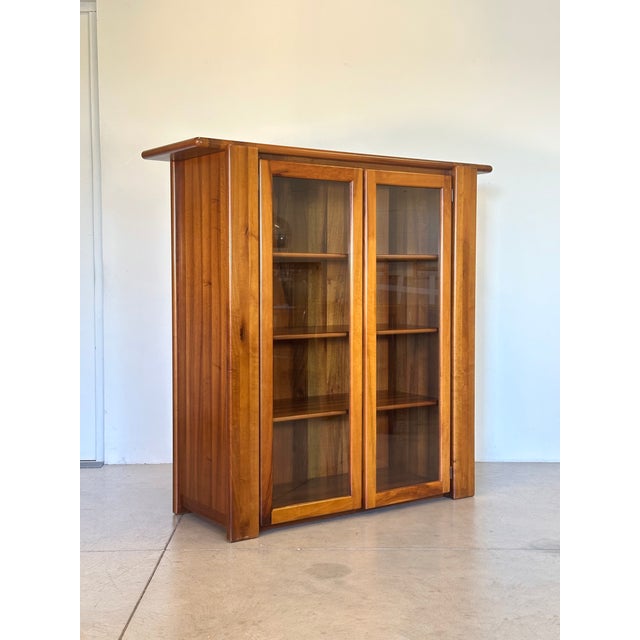 Wood Glass Display Cabinet by Mario Marenco for Mobil Girgi, 1970s For Sale - Image 7 of 18