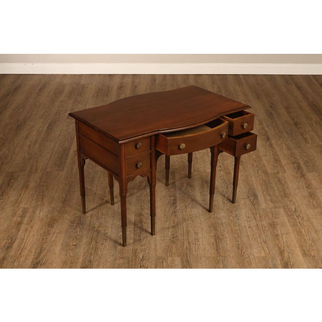Victorian Antique Victorian Oak Partner's Writing Desk For Sale - Image 3 of 18