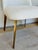 Modern White and Gold Dining Chairs Set of 4 For Sale - Image 4 of 6