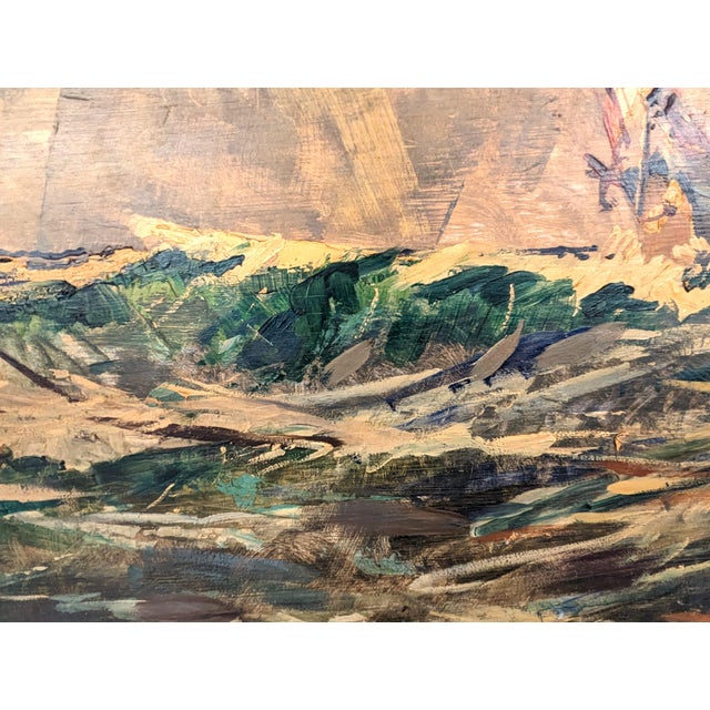 Niels Peter Bolt Early Naturalistic Nautical Painting of a Whaling Ship and Crew at Sea, 1945 For Sale - Image 11 of 11