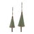 Contemporary Woven Bamboo Pine Tree Ornament (Set of 4) For Sale - Image 3 of 8