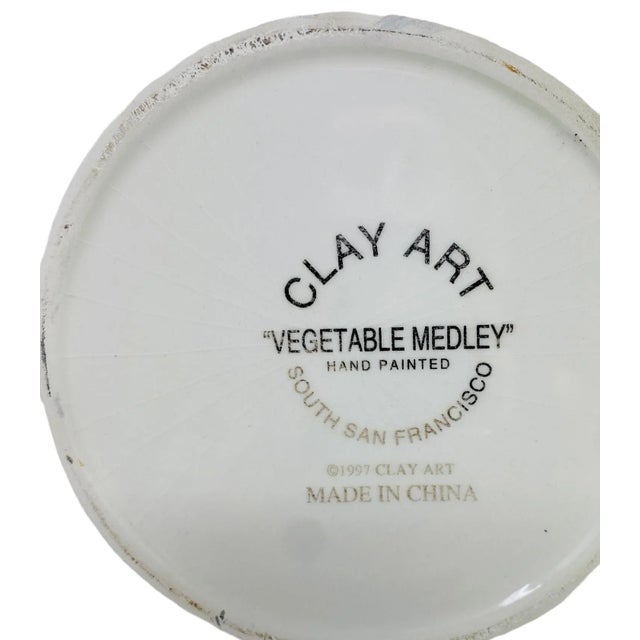 Vintage Clay Art Large Shallow Bowl With Fruit/Vegetable Dishes a Collection For Sale - Image 11 of 12