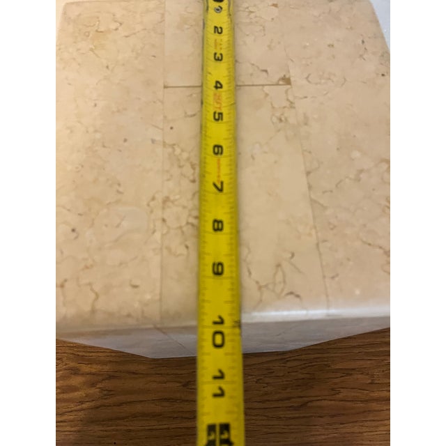 1980s Postmodern Travertine Display Pedestal or Column Stand For Sale - Image 5 of 12