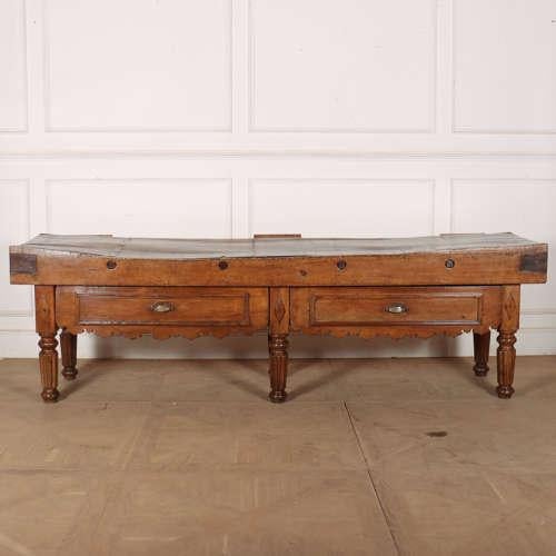 Antique French Butchers Block For Sale - Image 12 of 13