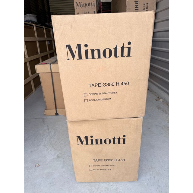 Metal Minotti Tape Outdoor Side Table For Sale - Image 7 of 8