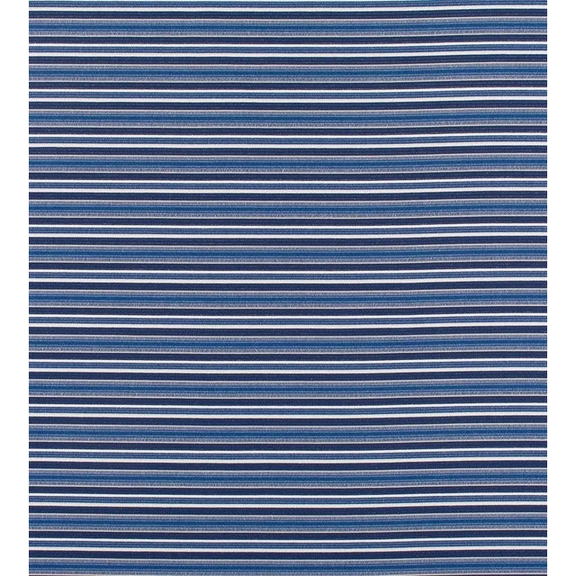 Traditional Sample - The House of Scalamandré Steps Beach Indoor/Outdoor Fabric, Indigo For Sale - Image 3 of 3