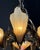 1930s Mid-West Mfg. Soleure Series Art Deco 6-Light Slip Shade Chandelier in Cast Bronze For Sale - Image 4 of 15