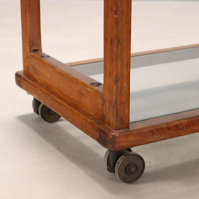 Small Vintage Bookcase in Beech, 1950s For Sale - Image 4 of 7