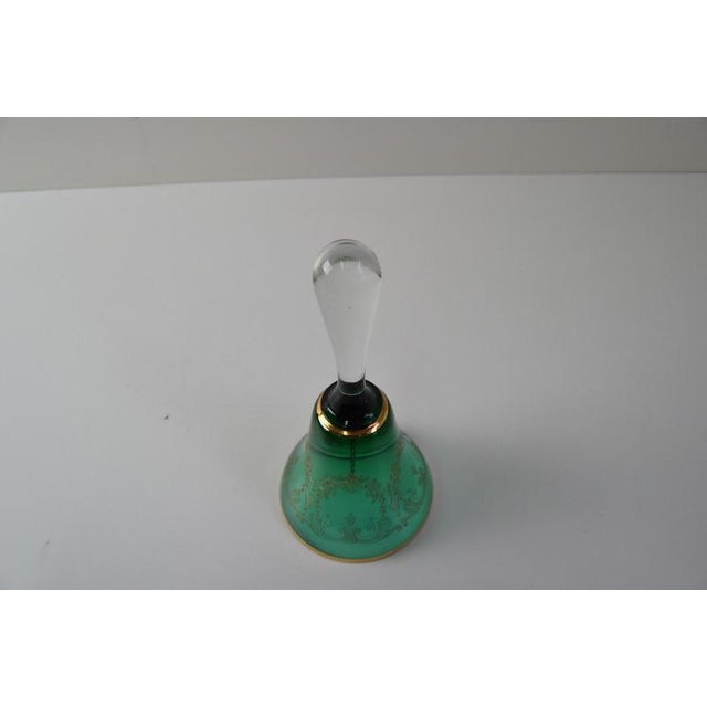 Gold Bohemia Glass Bell in Crystal, 1960s For Sale - Image 8 of 10