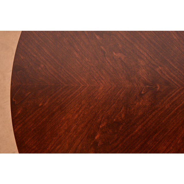 Wood Kindel Furniture French Regency Louis XVI Cherry Wood Dining Table or Breakfast Table, Newly Refinished For Sale - Image 7 of 11