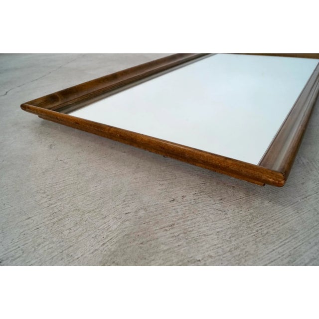 1960’s Mid-Century Modern Mahogany Framed Wall Mirror For Sale In Los Angeles - Image 6 of 12