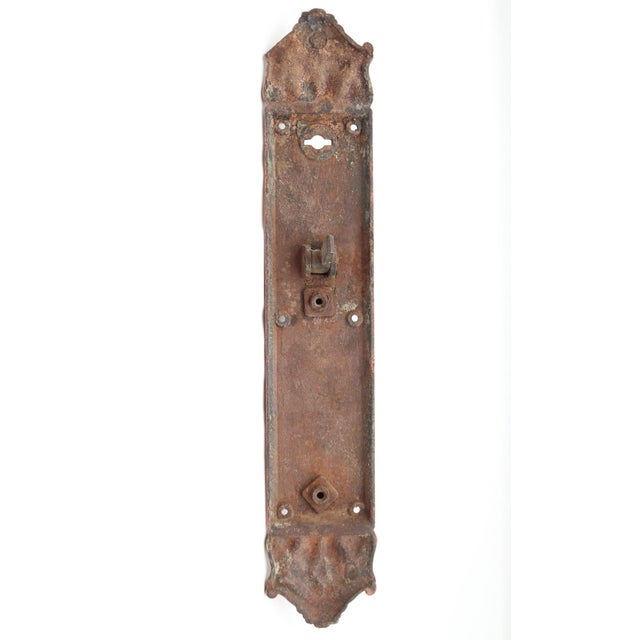 Antique Victorian Yale & Towne Cast Iron Door Pull For Sale - Image 6 of 7