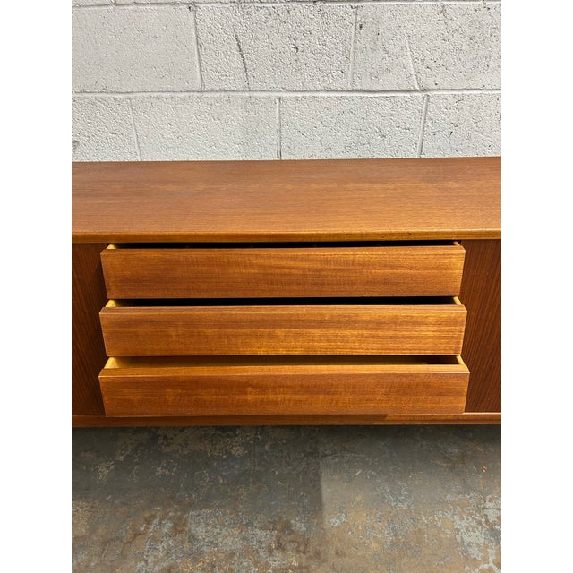 Nils Jonsson for Troeds Sweden - Teak Mid Century Modern Low Sideboard “Trio” 1960s For Sale In New York - Image 6 of 12