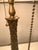 1980s Brass Palm Tree Table Lamp and Black Tole Shade For Sale - Image 4 of 11