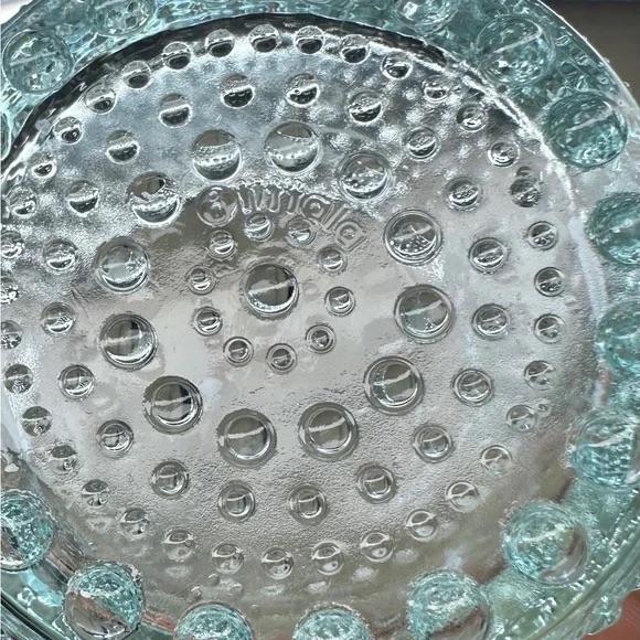 Art Deco Iittala Kastehelmi Dewdrop Tealight Glass Candle Holders Light Blue For Sale - Image 3 of 5