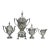 Antique Reed & Barton 1929 English Regency Silver Plated Samovar Tea Set - 4 PCS For Sale