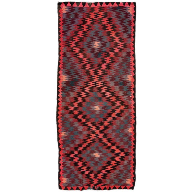 Mid-20th Century Turkish Kilim Peach Handmade Tribal Wool Rug For Sale - Image 10 of 10