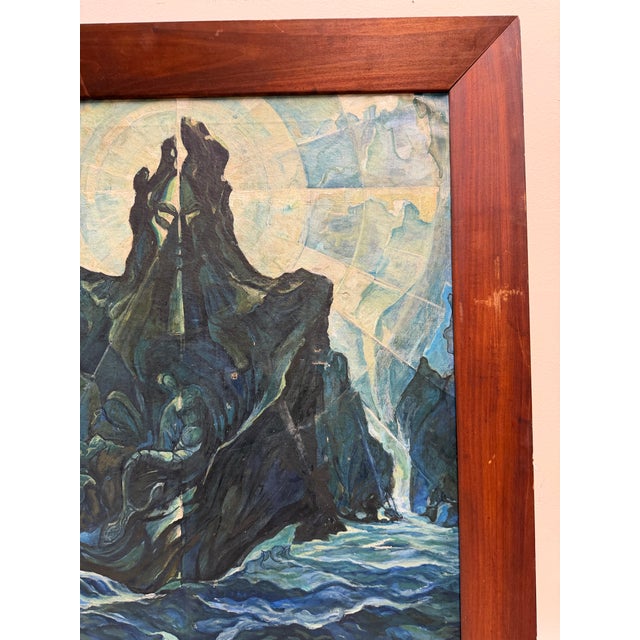 A captivating, substantial 1930s modernist expressionist oil painting by the celebrated artist Vadim Chernoff (1888–1954)....