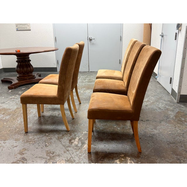 Modern Parsons-Style Dining Chairs, Set of Five For Sale - Image 4 of 12