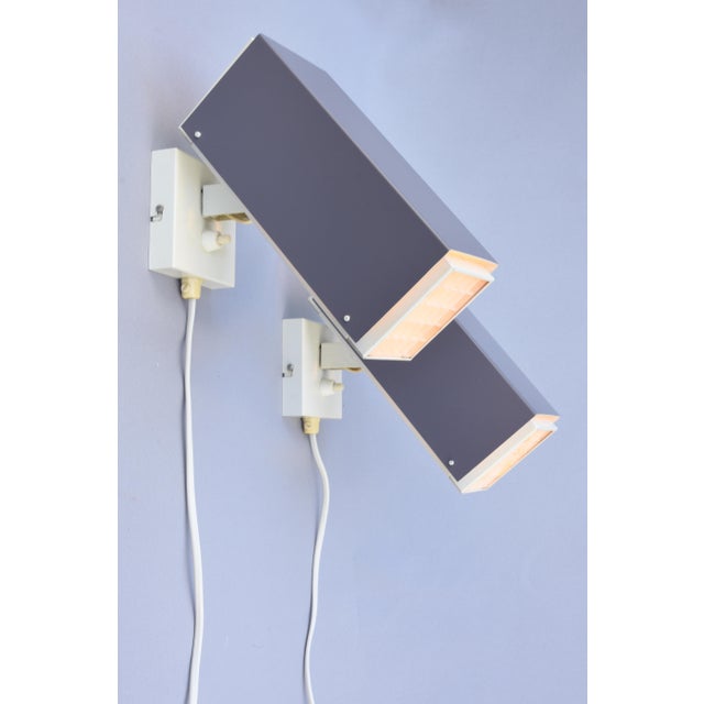 Mid-Century Modern Wall Lamps by Preben Dahl for H.F. Belysning, Denmark, 1960s, Set of 2 For Sale - Image 3 of 15
