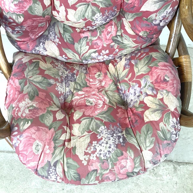 Vintage Sculptural Rattan & Bentwood Swivel Lounge Chair For Sale - Image 17 of 18