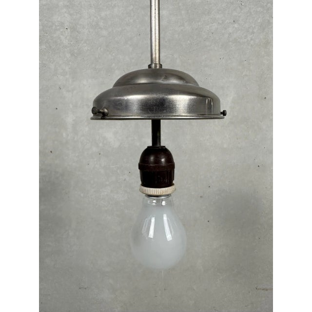 Pink Art Deco Rose Marbled Opaline Glass Pendant Lamp For Sale - Image 8 of 9