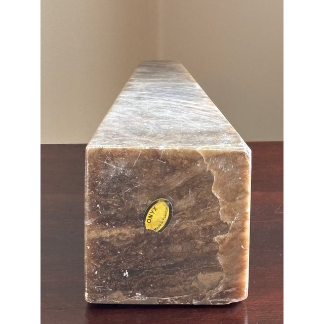 Large 17.5" Neoclassical Style Sculptural Onyx Obelisk For Sale - Image 15 of 18