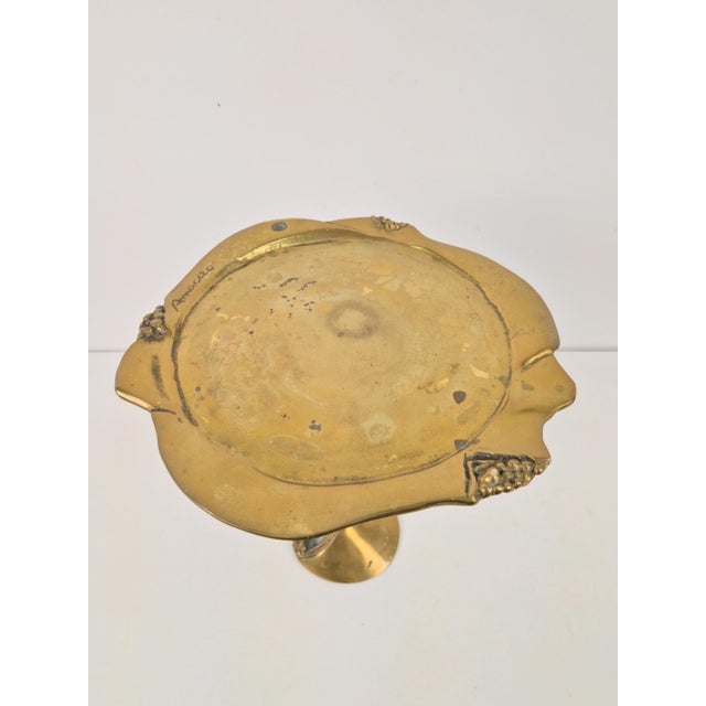 Metal Brutalist Brass Amadeo Petit-Four Dish by Kurt Jesch for Fratelli Tonini, 1970s For Sale - Image 7 of 11