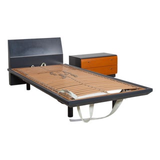 Wooden Bed and Nightstand from Lübke, Set of 2 For Sale