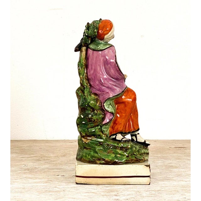 Early 19th Century "Elijah and the Raven" Staffordshire Figure, England 19th Century For Sale - Image 5 of 7
