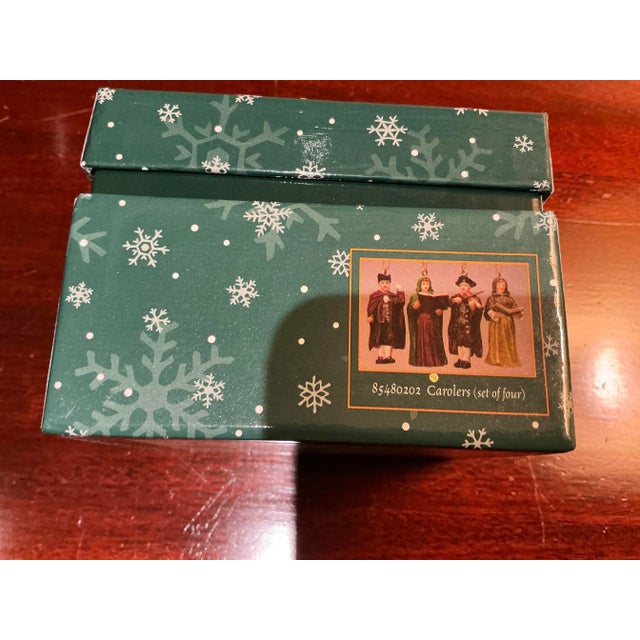 Traditional Williamsburg Caroler Christmas Ornaments - Set of 4 For Sale - Image 3 of 8