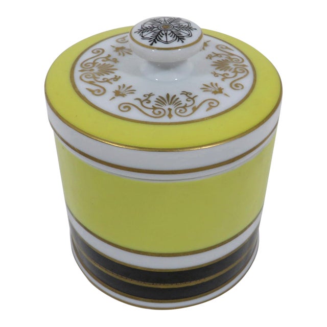 Mottahedeh Lemon Yellow Porcelain Jar For Sale